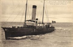 La POSTAL Trouville Reine de la VENDIMIA de las playas Augsutin Normand que hace el servicio entra en Le Havre y Trouville