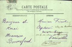 La salida de Trouville de la POSTAL de la VENDIMIA del barco del puerto teclea