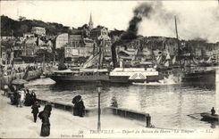 CPA Trouville Depart du bateau du havre La Touques