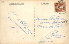 POSTAL Trouville de la VENDIMIA la reina de las playas la llegada del barco del puerto