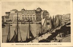 CPA Trouville La reine des plages le casino et le port Bateaux