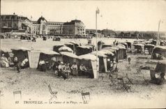 CPA Trouville Le casino et la plage