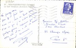 POSTAL MODERNA Trouville Deauville la piscina del golf miniatura