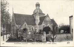 VINTAGE POSTCARD Mezidon the Church of the breuil
