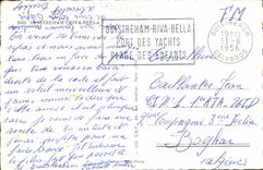 MODERN CARD Ouistreham Riva Bleated the beach the port the canal Pin up