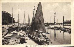 VINTAGE POSTCARD Ouistreham the port Boats