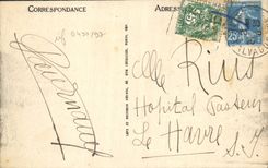 CPA Ouistreham Le courrier d'angleterre dans le canal Bateaux