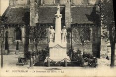 VINTAGE POSTCARD Ouistreham the war memorial Militaria