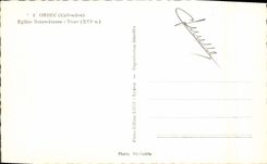 MODERN CARD Orbec Church our lady Tower