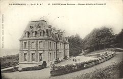 POSTAL Normandía Lisieux de la VENDIMIA y su castillo de los alrededores de Ouilly el vizconde