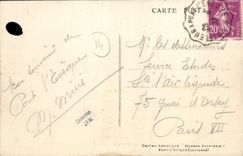 VINTAGE POSTCARD Normandy Bridge I' Eveque the Montpensier Hotel drums and the church St Michel