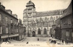 CPA Pont I'Eveque La place de l'eglise