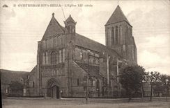 VINTAGE POSTCARD Oustreham Riva Bleated the church