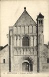 VINTAGE POSTCARD Oustreham the gate of the church