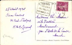 Comercio del hotel del queso de Normandía Pont-l'Ev4eque de la POSTAL de la VENDIMIA del interior Cour de los elais del águila de Anceinr del oro