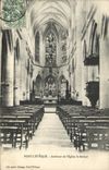 VINTAGE POSTCARD Interior Pont-l'Ev4eque cheese of the church St Michel