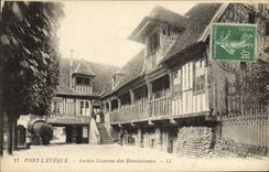VINTAGE POSTCARD old Pont-l'Ev4eque cheese brood the Dominican ones