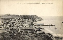 CPA Port En Bessin La ville et l'avant port