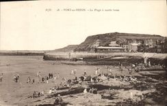 CPA Port En Bessin La plage a maree basse