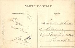 Puerto de la POSTAL de la VENDIMIA en Bessin durante la tormenta estamos excepto el barco