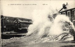 CPA Port En Bessin La tempete du 21 fevrier