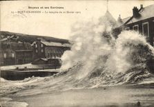CPA Bayeux et ses environs Port En Bessin La tempete du 21 fevrier 1905