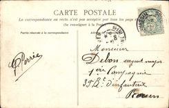 La POSTAL Bayeux de la VENDIMIA y sus alrededores viran en Bessin la tormenta hacia el lado de babor del 21 de febrero de 1905