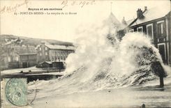 CPA Bayeux et se environs Port En Bessin La tempete du 21 fevrier