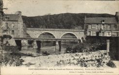 VINTAGE POSTCARD Errembourg Bridge close to cop on noireau bridges on the noireau