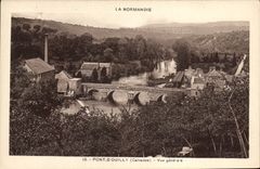 VINTAGE POSTCARD Switzerland Normandy Bridge of Ouilly View