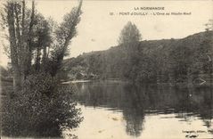 VINTAGE POSTCARD Normandy Bridge of Ouilly the flowering ash to the new mill