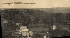 VINTAGE POSTCARD Normandy Bridge of Ouilly panorma on the valley of the noireau