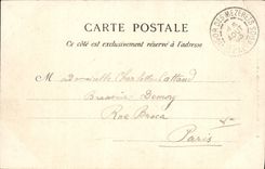 VINTAGE POSTCARD Surroundings of cop on Noireau Bridge of Ouilly seen of the flowering ash