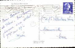 MODERN CARD Switzerland Normandy Bridge of Ouilly Stopping dumoulin nine on the flowering ash