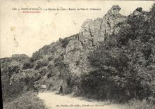 VINTAGE POSTCARD Bridge D' Ouilly the Rock of the Lion Road of Mesnil Vilely