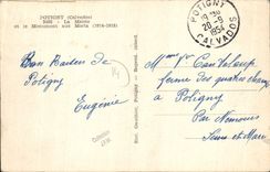 VINTAGE POSTCARD Potigny the town hall and the war memorial