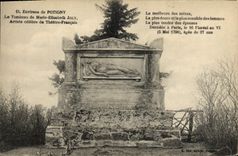 CPA Environs de Potigny Le Tombeau de Maire Elisabeth Joly Artiste du Theatre Francais