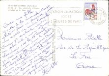 MODERN CARD St Aubin on Sea View Air the Church and sea