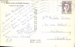 MODERN CARD St Aubin on Perspective Sea of the Beach