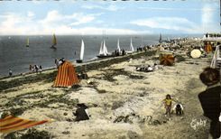 MODERN CARD St Aubin on Sea the Beach one Day of Regattas Boats