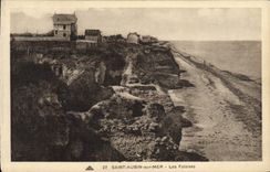 CPA St Aubin Sur Mer Les Falaises