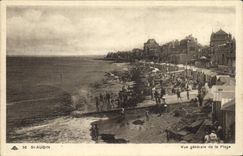 CPA St Aubin Vue Generale de la Plage