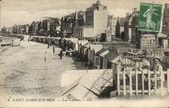 CPA St Aubin Sur Mer Les Cabines