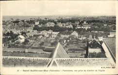 VINTAGE POSTCARD Holy Aubin on Sea Panorama seen from of the bell-tower of the church