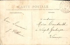 VINTAGE POSTCARD Saint Aubin on Mer the beach has high tide