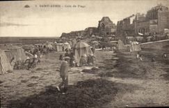 VINTAGE POSTCARD Holy Aubin Corner of Beach