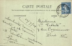 VINTAGE POSTCARD Holy Aubin on Sea the High tide