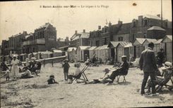 CPA Saint Aubin sur Mer Le Repos a la Plage