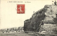 CPA Saint Aubin sur Mer Les Falaises