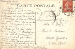 VINTAGE POSTCARD Saint Aubin on Mer the sea invades the forts